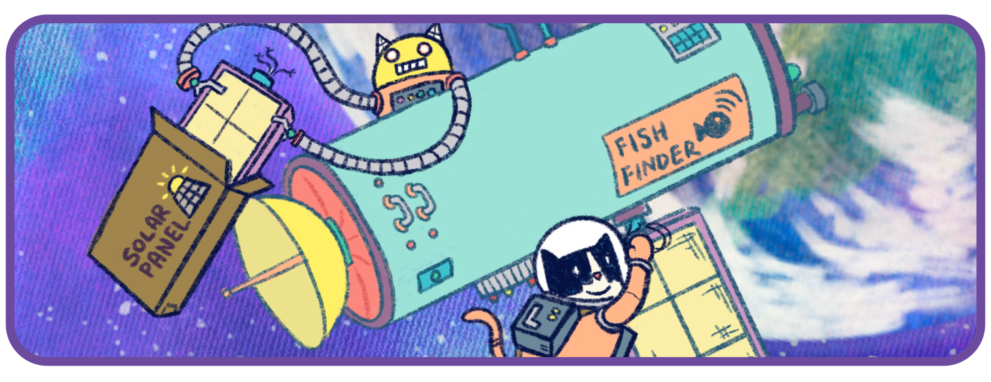 CatStronauts KS H1 Banners   Fish Finder Satellite NO  TEXT image 2