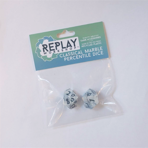 Classical Marble Recycled Percentile Dice