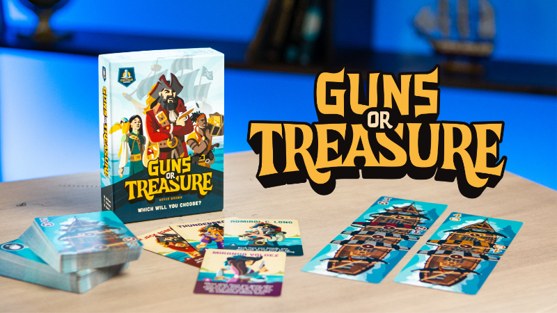 Guns or Treasure Hero Image with TextAsset