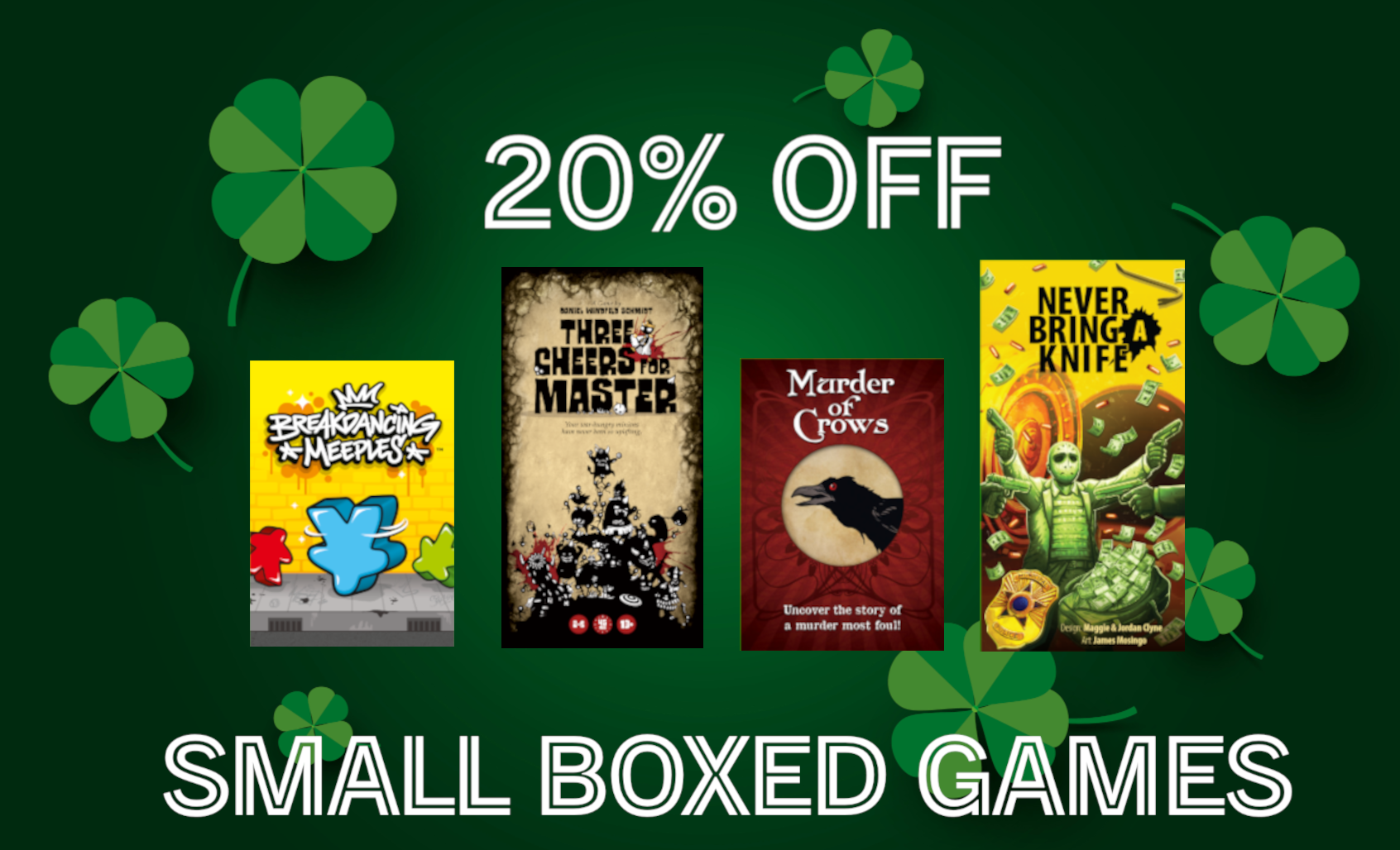 March Deal: Save 20% Off Select Small Boxed Games