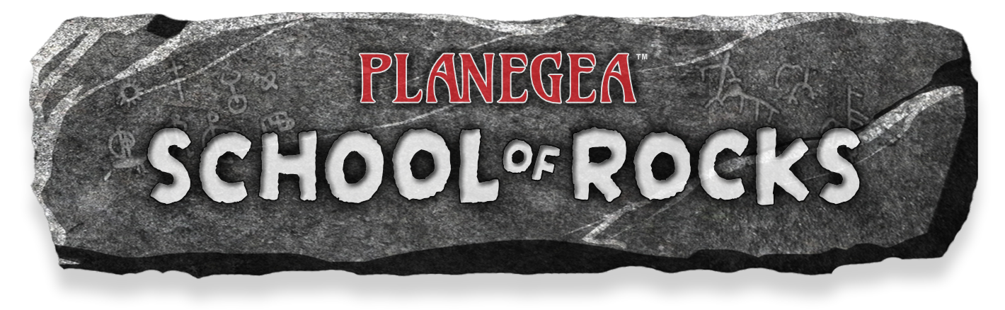 Planegea School Of Rocks Logo LONG