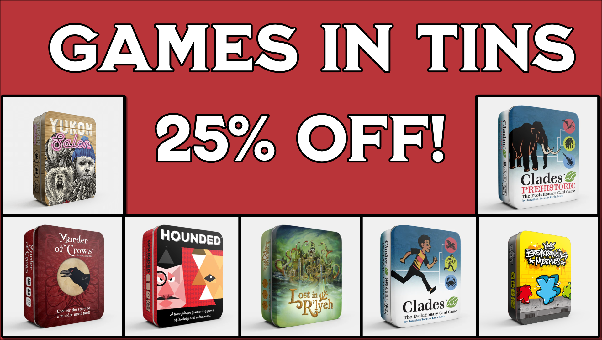 Tin Box Game Sale!