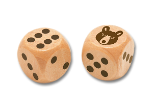 Yukon salon wooden dice