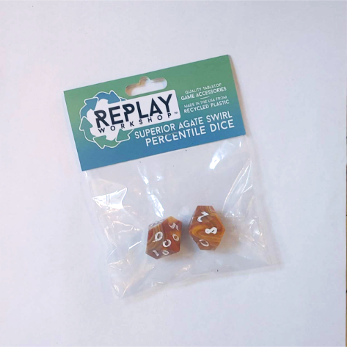 Superior Agate Swirl Recycled Percentile Dice