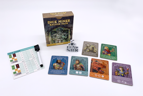 Dice Miner Deluxe Backer Pack Components WEB
